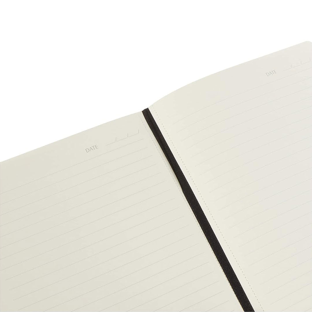 Scrikss A5 Blank Premium Notebook – Black Vinyl Leather Soft Cover