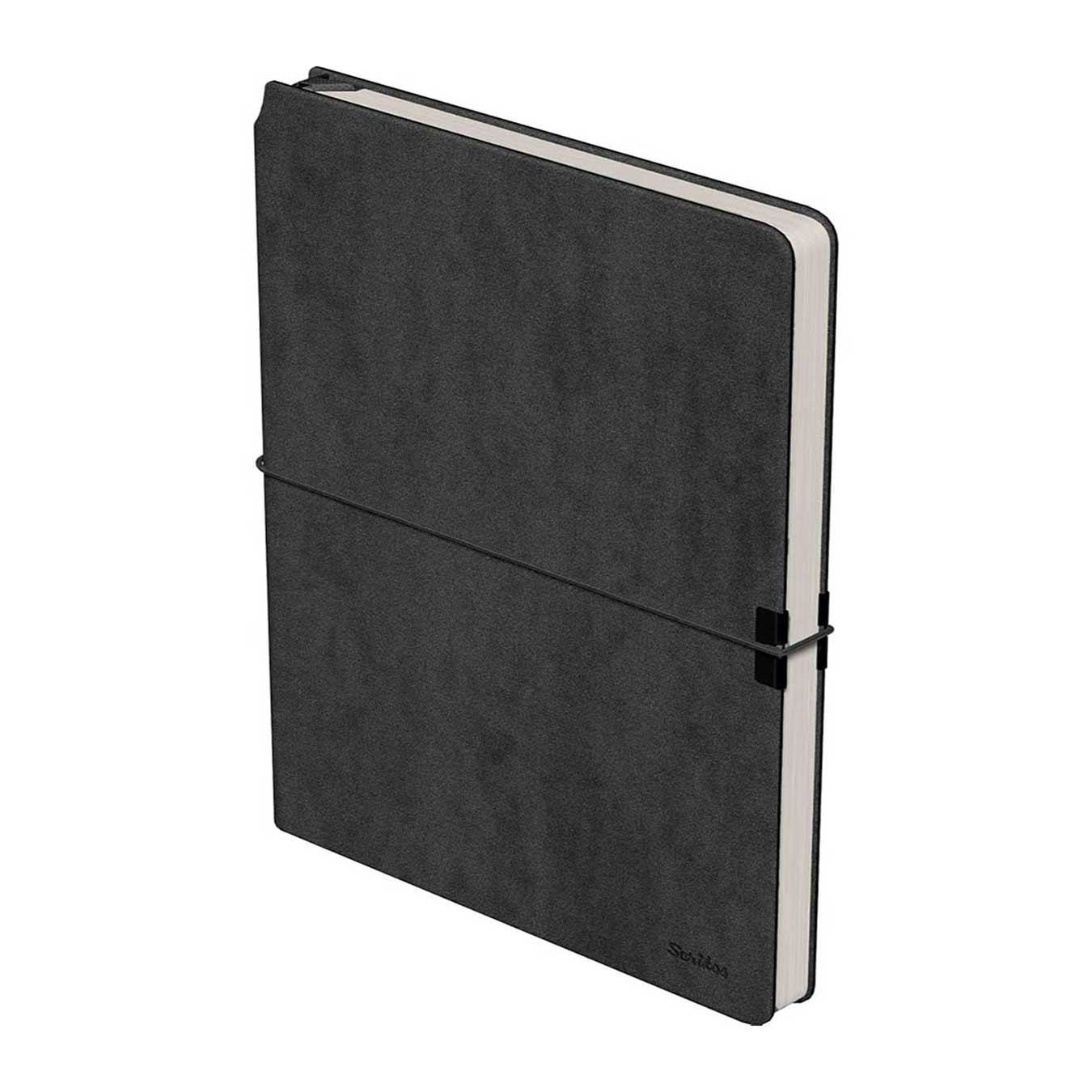 Scrikss A5 Premium Ruled Notebook with Black Faux Leather Cover
