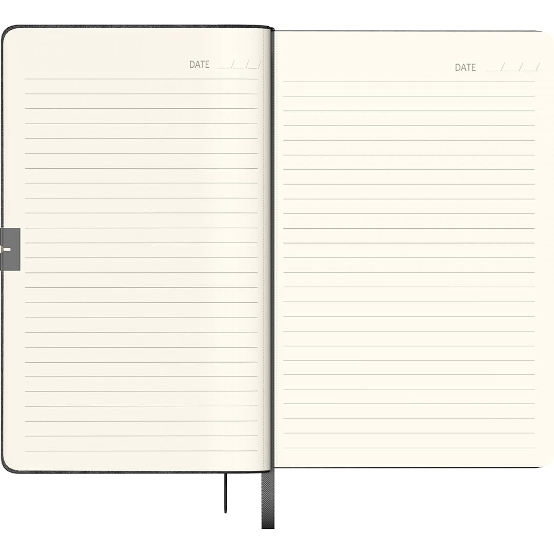 Scrikss A5 Premium Ruled Notebook - Black Faux Leather Cover