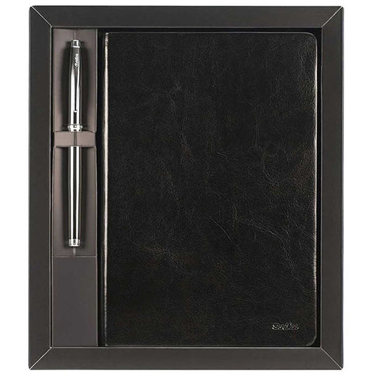 Scrikss A5 Teramo Notebook with 800 Rollerball Pen Gift Set in a Black box