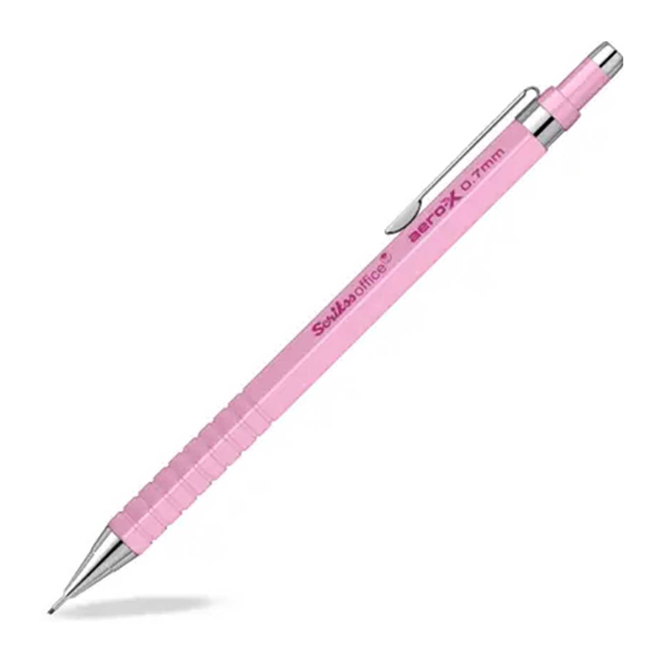Scrikss Aero-X 0.7mm Mechanical Pencil in Pink on a white background