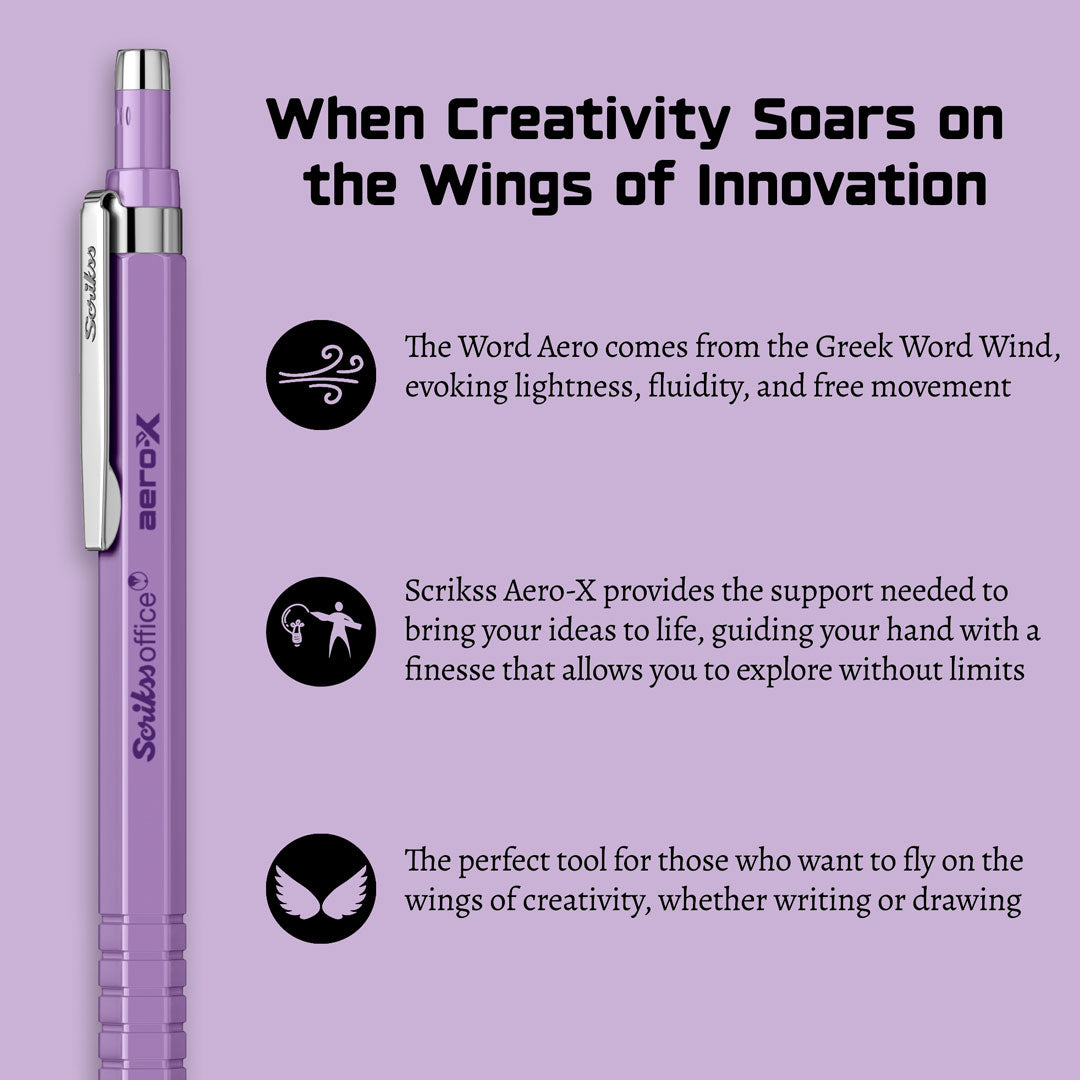 Scrikss Aero-X 0.7mm Mechanical Pencil - Purple