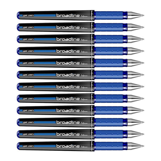 Scrikss Broadline Gel Pen 1mm (Pack Of 12) in Blue