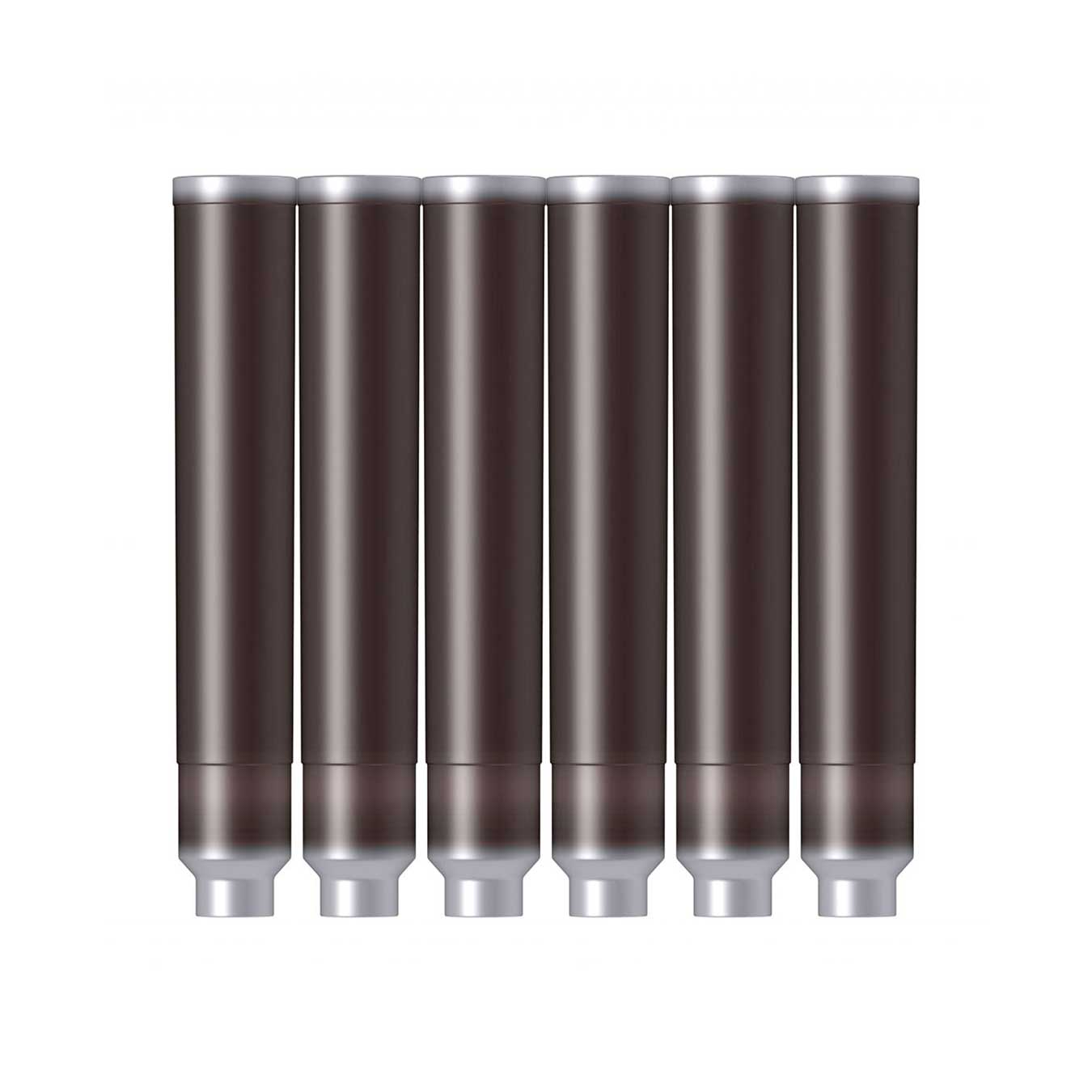 Scrikss Brown Ink Cartridges for Fountain Pens – Pack of 6