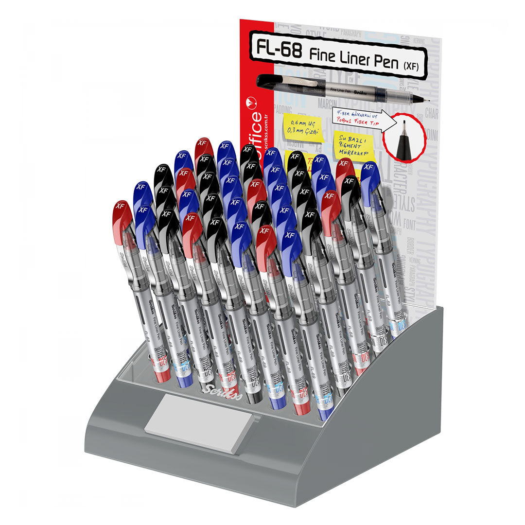Scrikss FL-68 0.6mm Fineliner pen sets with different colours