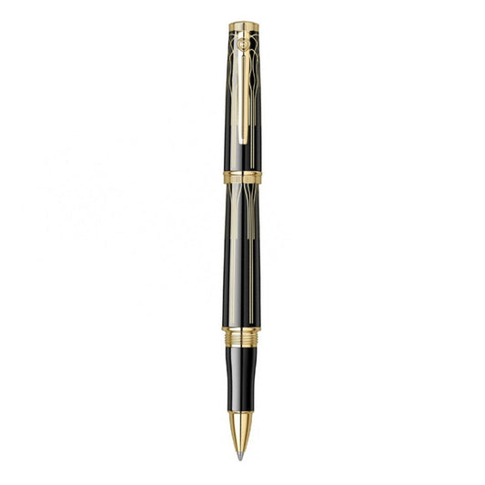 Scrikss Heritage 23k Gold Plated Rollerball Pen – Glossy Black