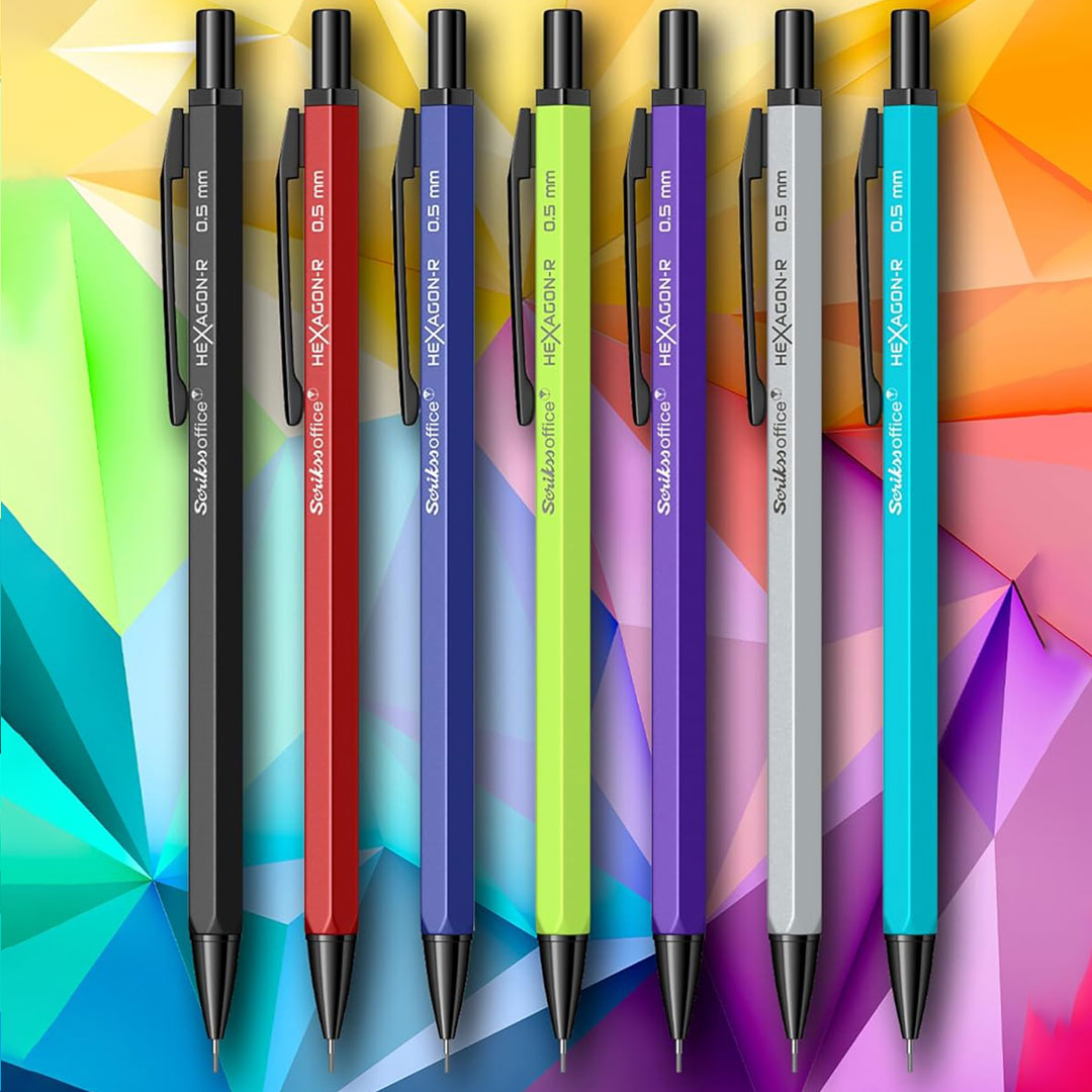 Scrikss Hexagon-R 0.5mm Mechanical Pencils in 7 colours