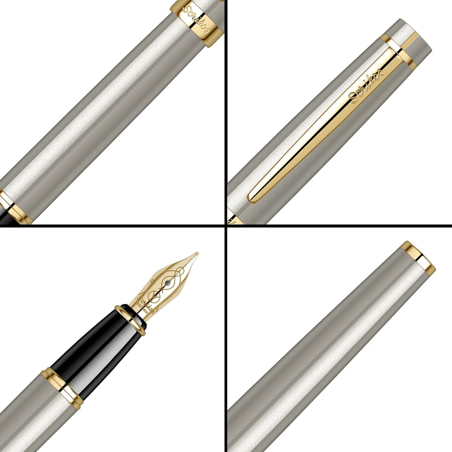 Scrikss Honour 38 Fountain Pen – Satin GT body details