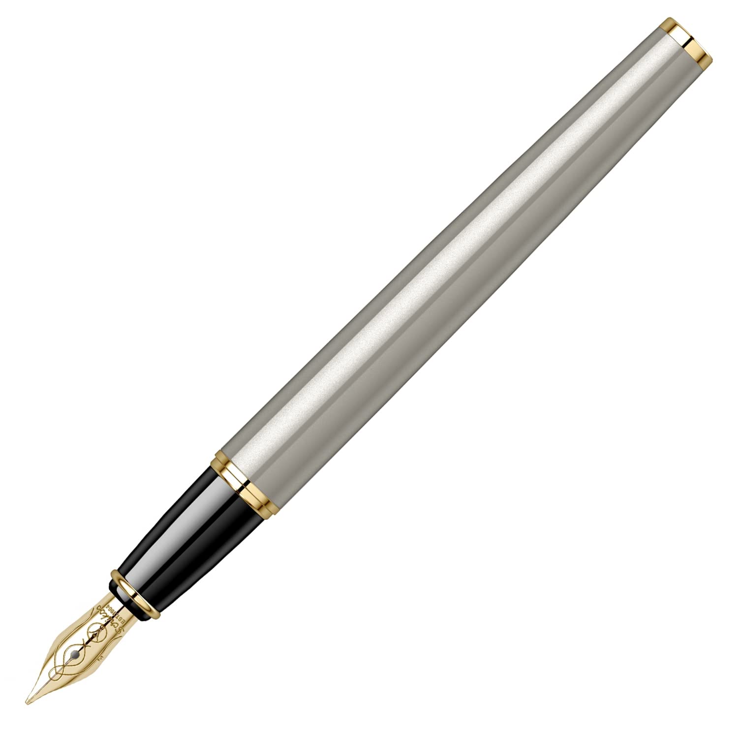Scrikss Honour 38 Satin GT Fountain Pen without cap on a white background