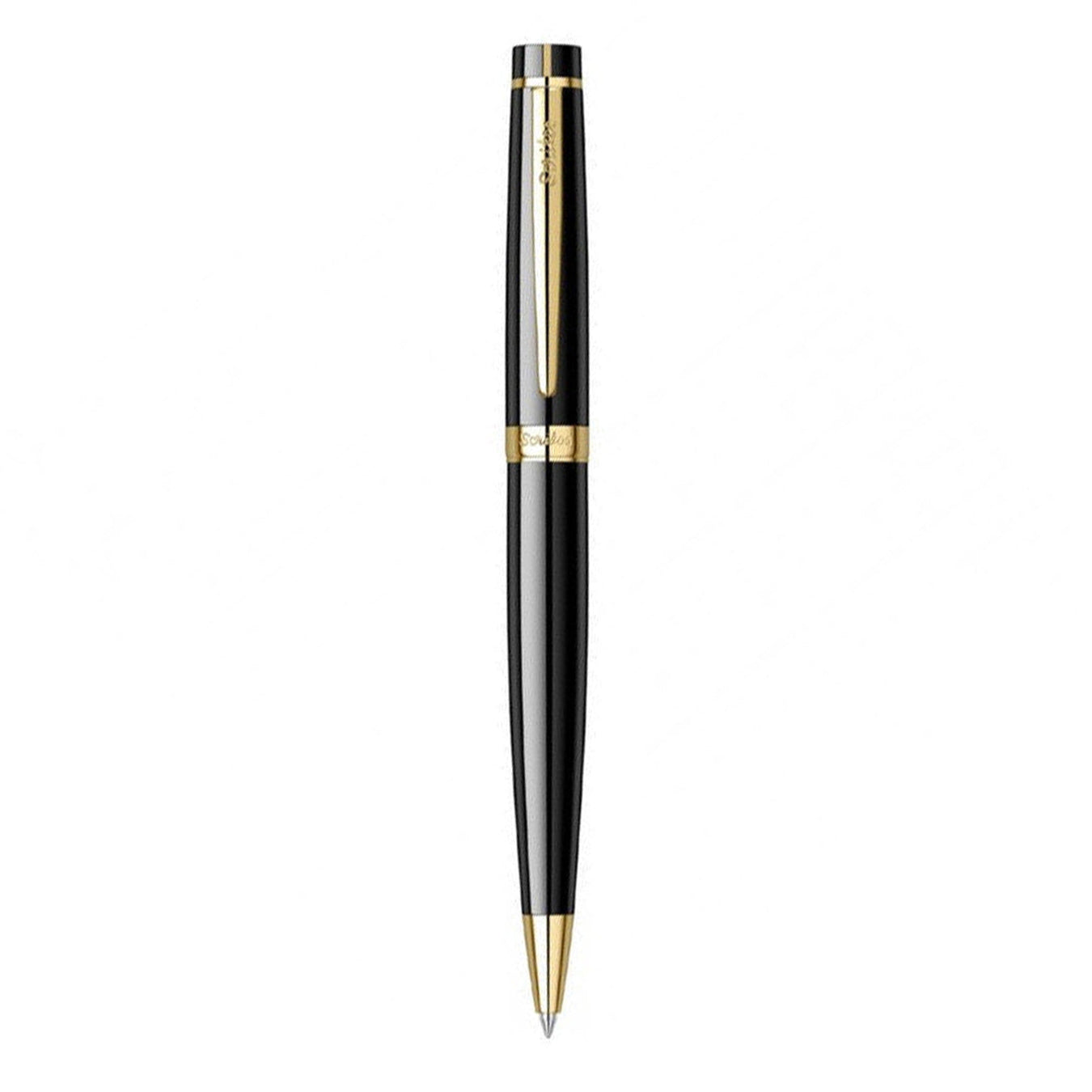 Scrikss Honour 38 Ballpoint Pen in Black-GT on a white background