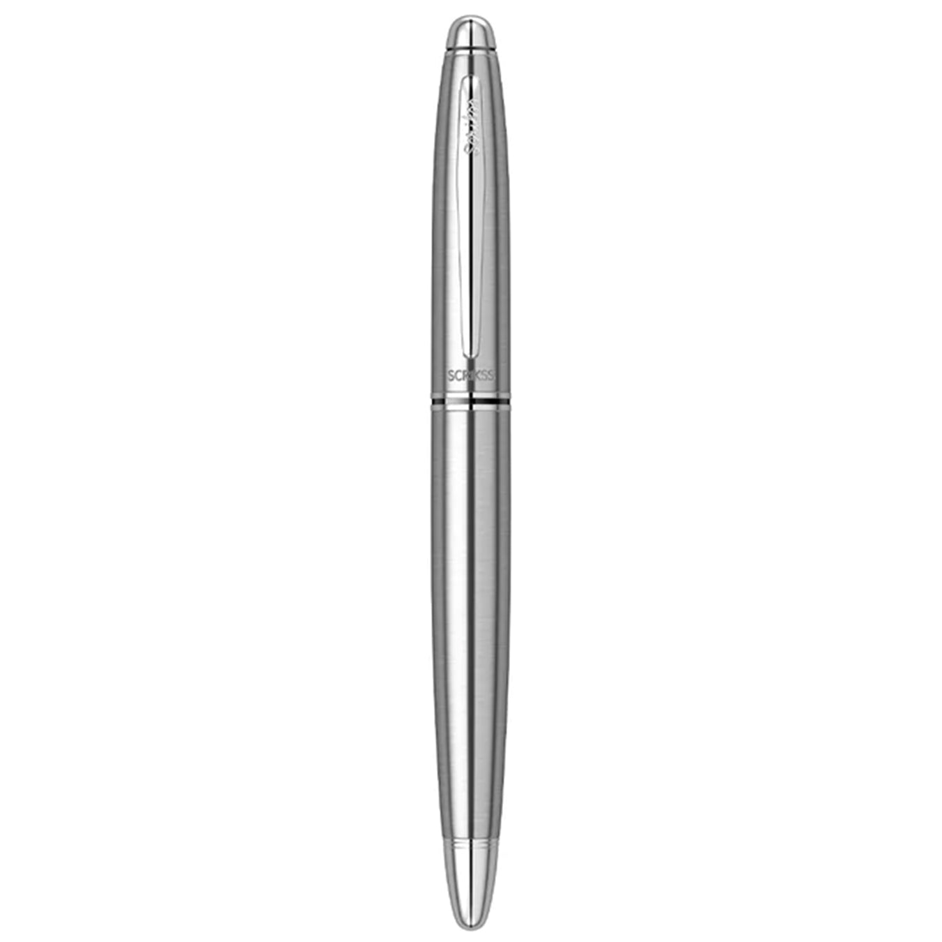 Scrikss Knight 88 Rollerball Pen in Chrome on a white background