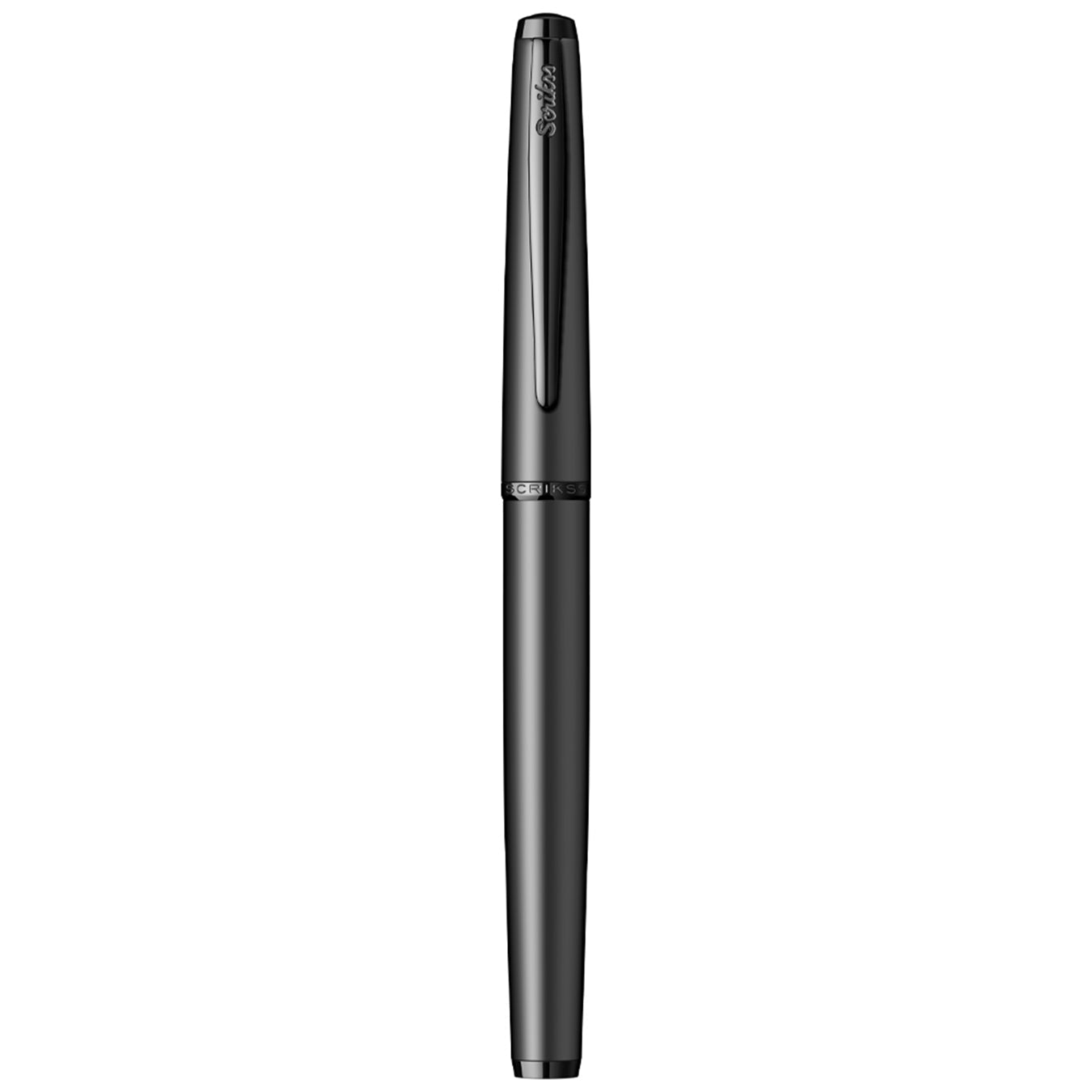 Scrikss Metropolis 78 Rollerball Pen in Matte Black on a white background