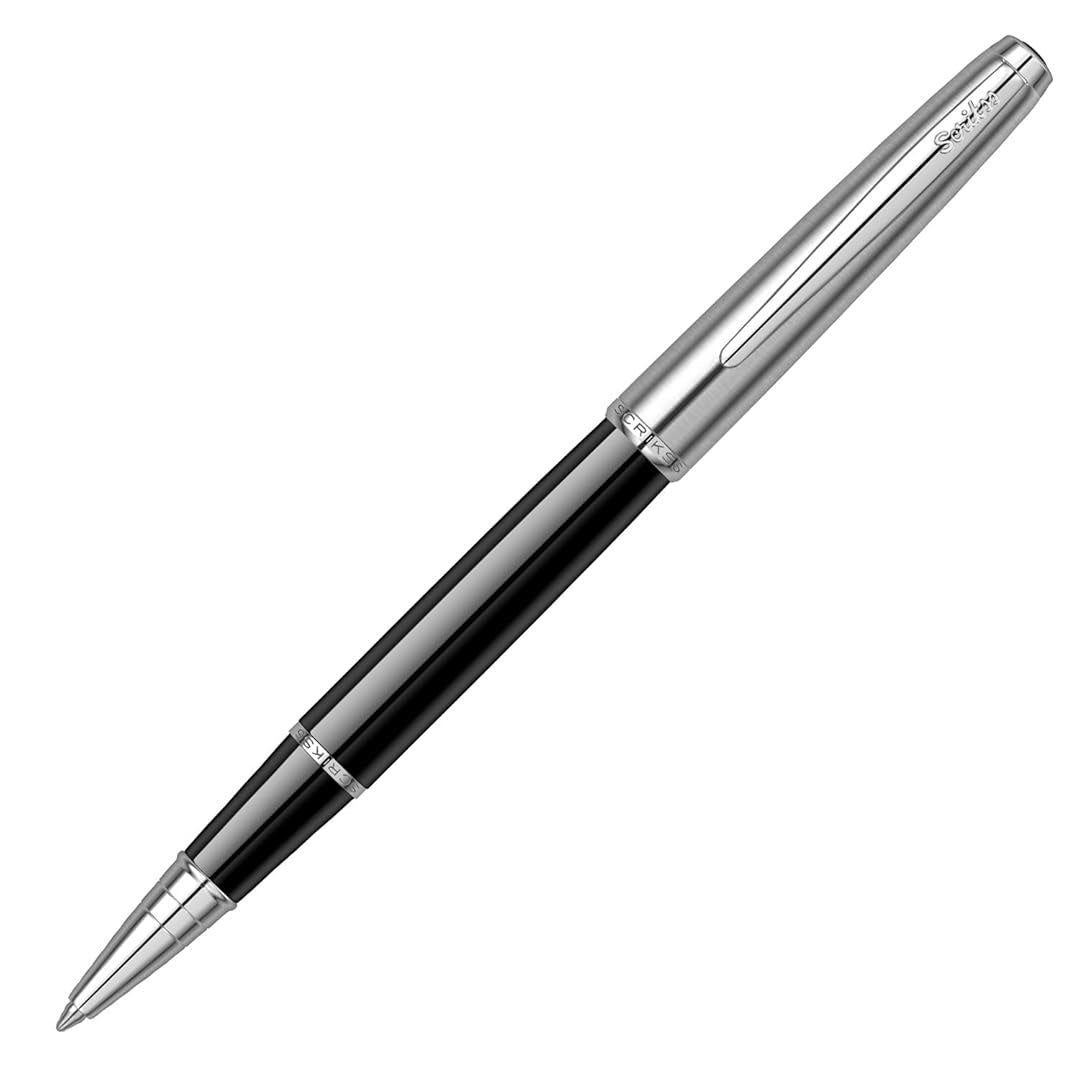 Scrikss Metropolis 800 Rollerball Pen in Black Chrome