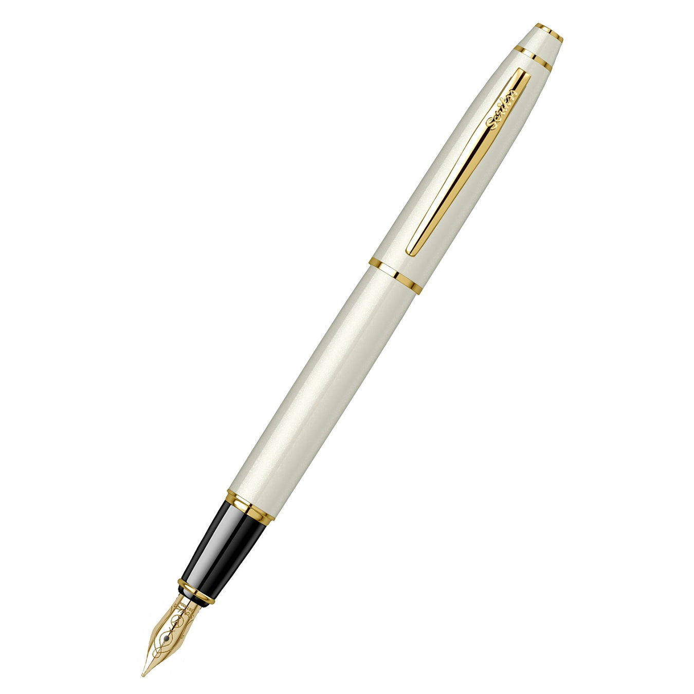 Scrikss Noble 35 Medium nib Fountain Pen in Ivory GT