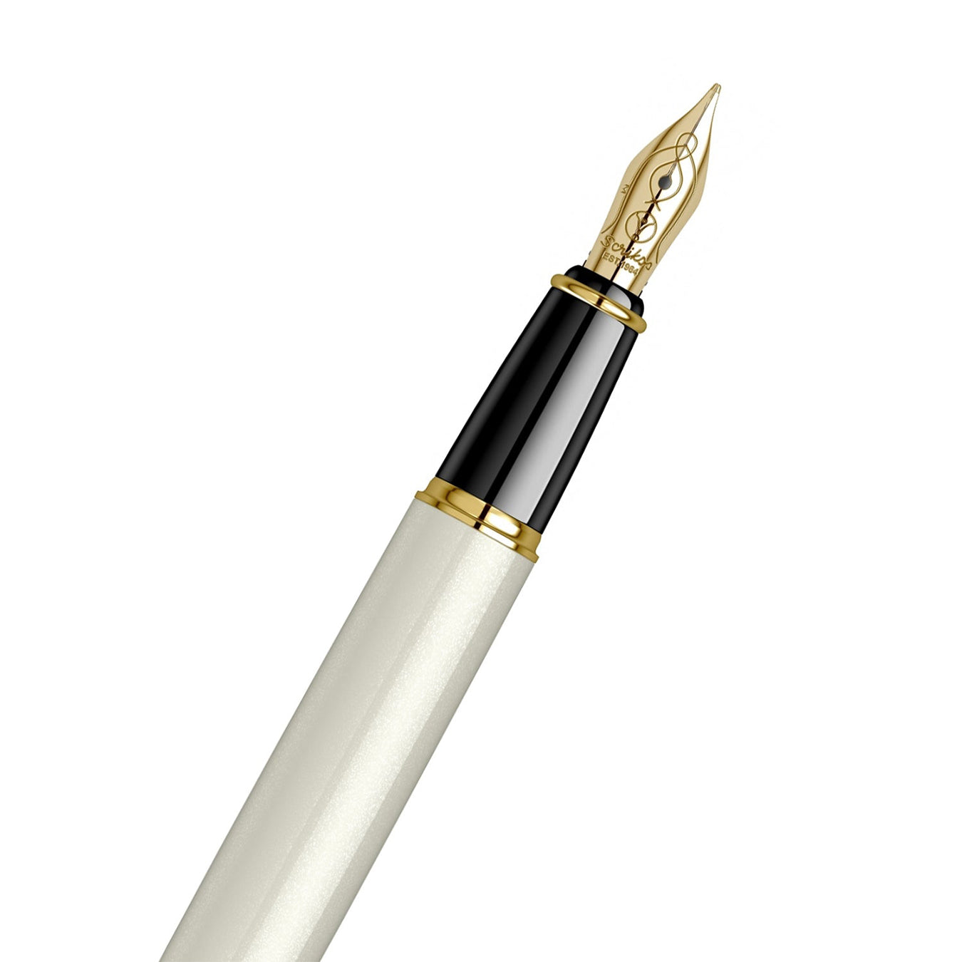 scrikss noble 35 Fountain pen with a gold nib on a white background