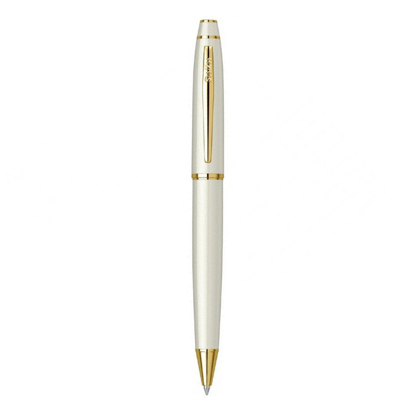 Scrikss Noble 35 Ballpoint Pen in Pearl White GT