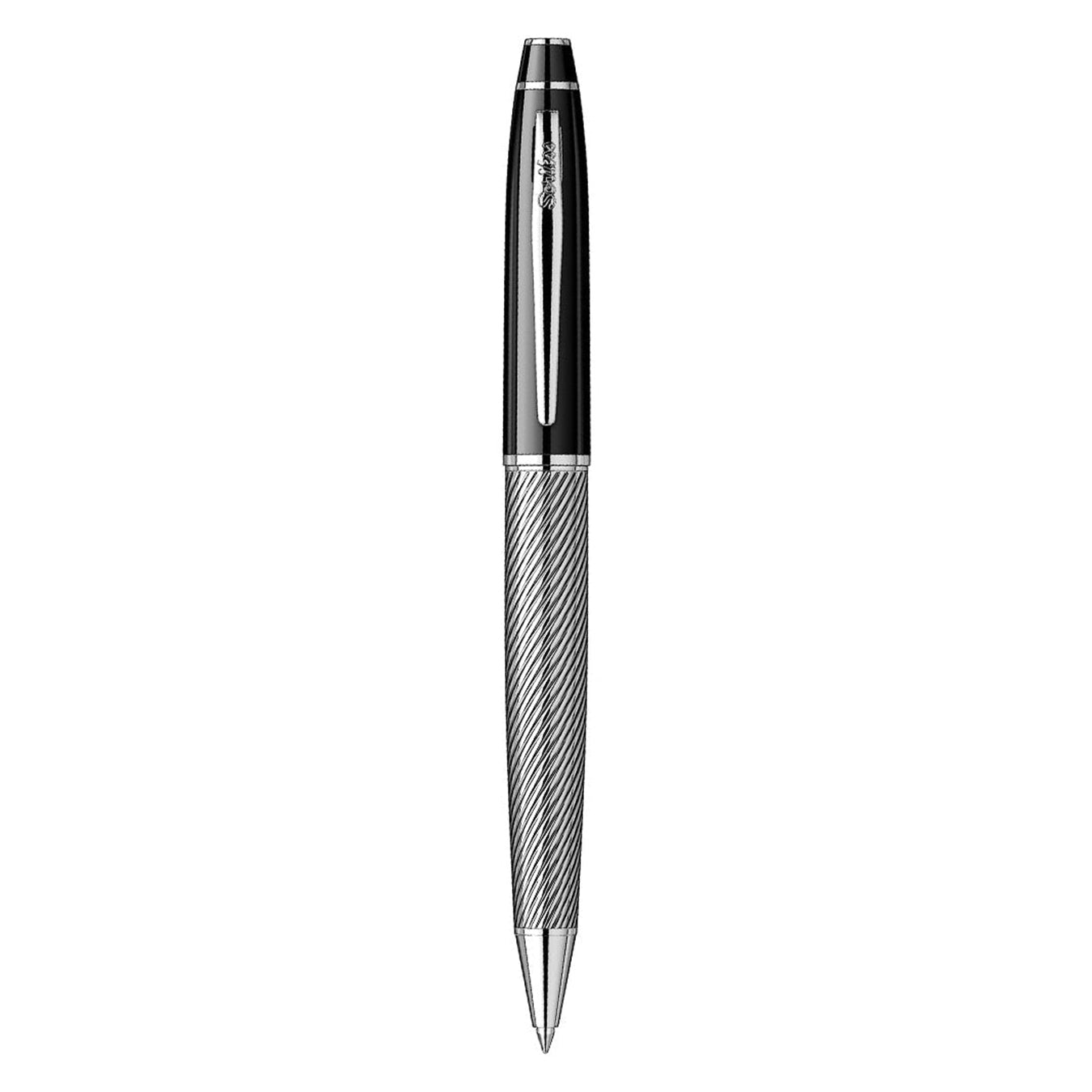 Scrikss Noble 35C Ball Pen in Spiral Black Chrome