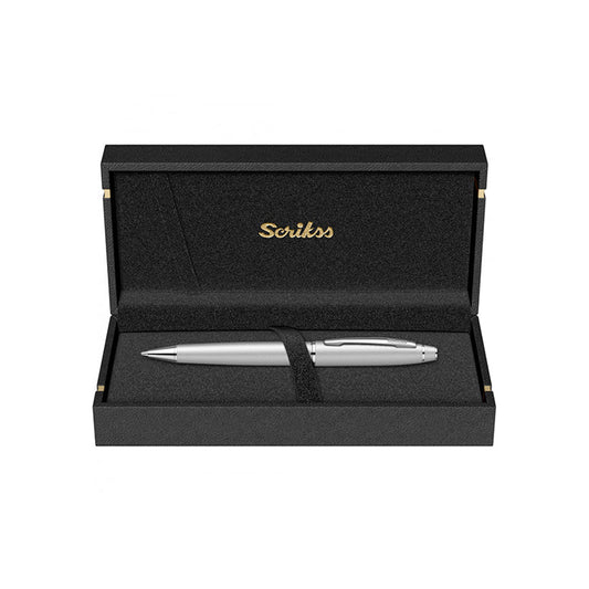 Scrikss Noble Matte Chrome 0.7mm Mechanical Pencil in a black box
