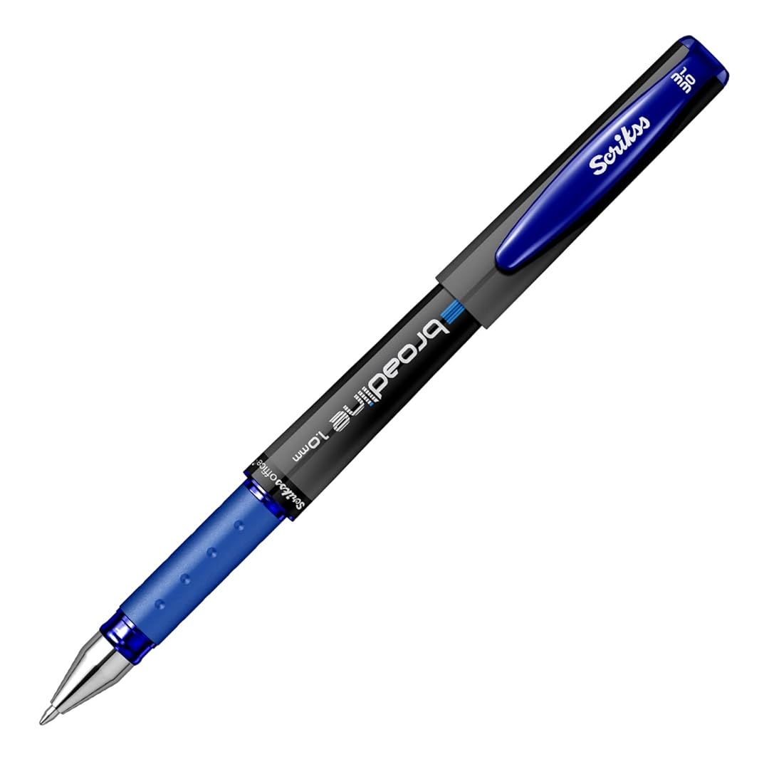 Scrikss Broadline Gel Pen 1.0mm (Pack Of 12) - Blue