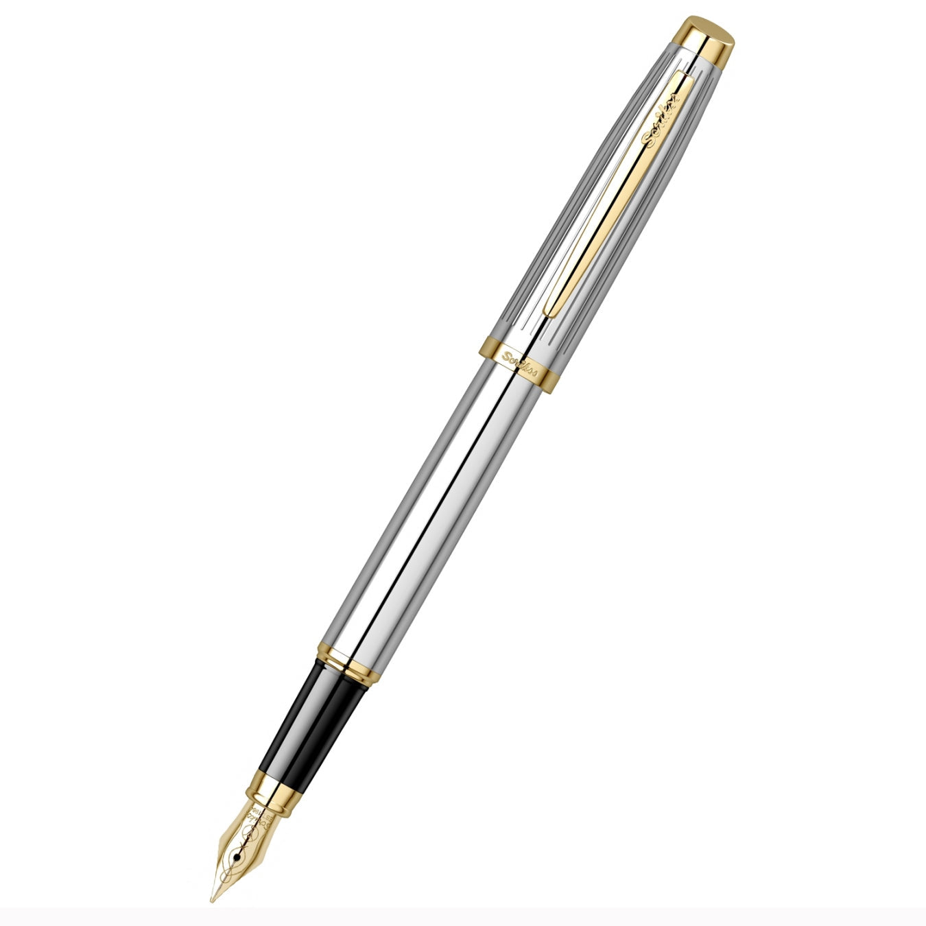 Scrikss Oscar 39 Medium nib Fountain Pen in Chrome GT