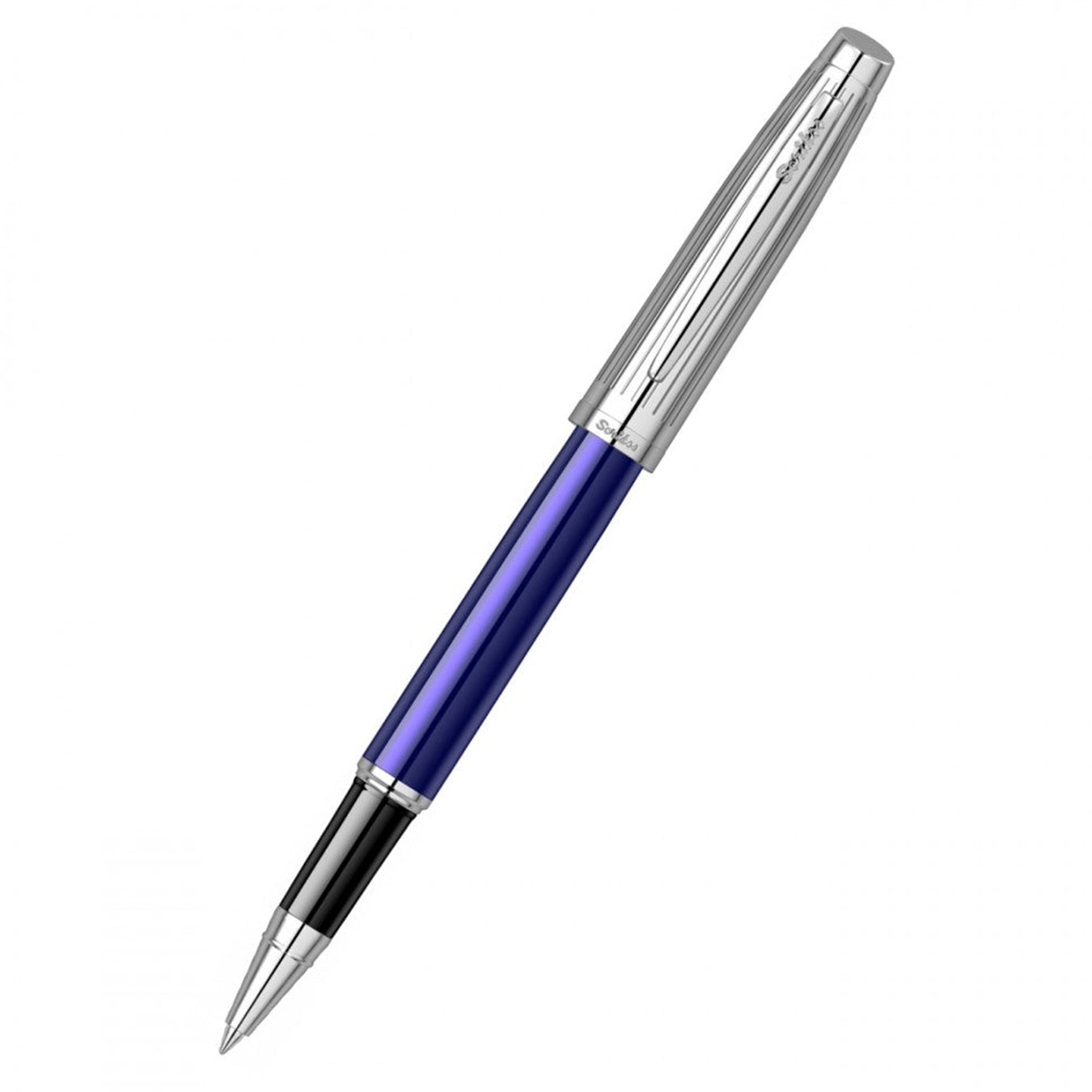 Scrikss Oscar 39 Rollerball Pen in Blue Chrome CT