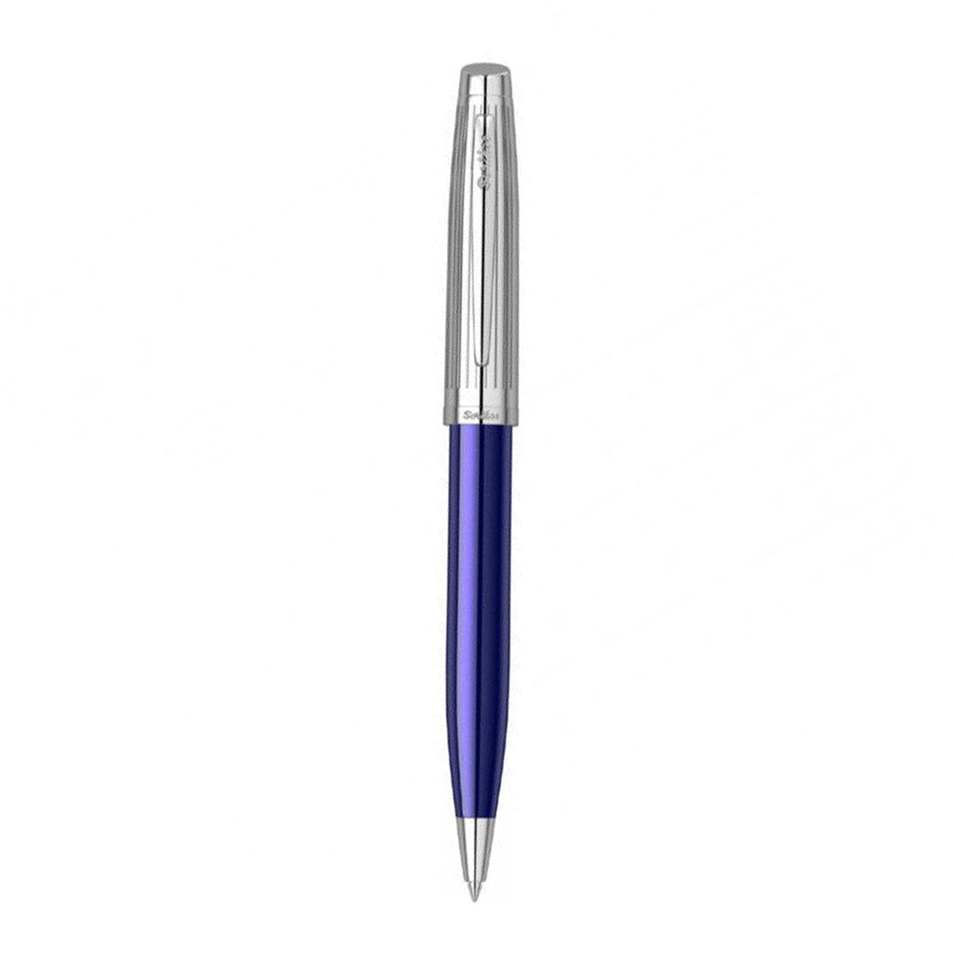 Scrikss Oscar 39 Ballpoint Pen in Blue Chrome CT