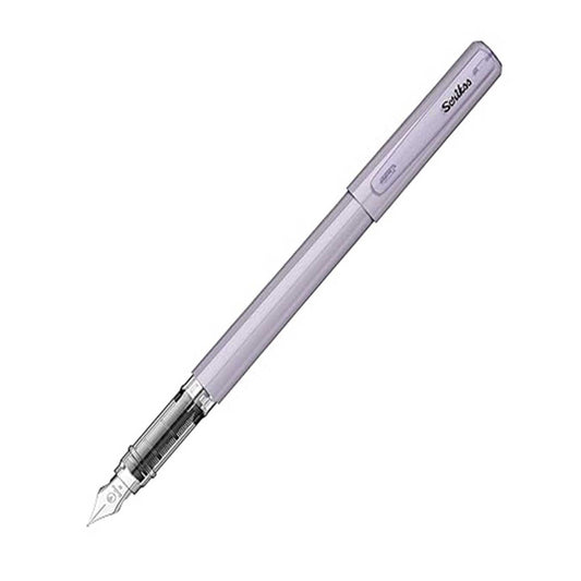 Scrikss Primeo Medium Nib Fountain Pen in Lilac on a white background