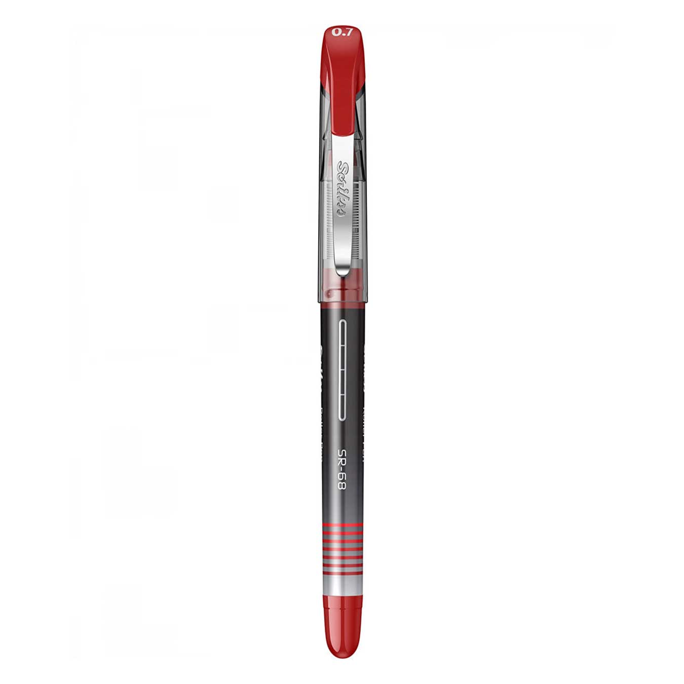 Scrikss SR-68 0.7mm Rollerball Pen in Red on a white background