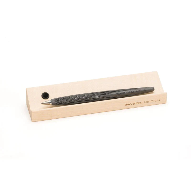 Pininfarina Forever Wave Ethergraf Pencil with Maple Wood Base – Grey