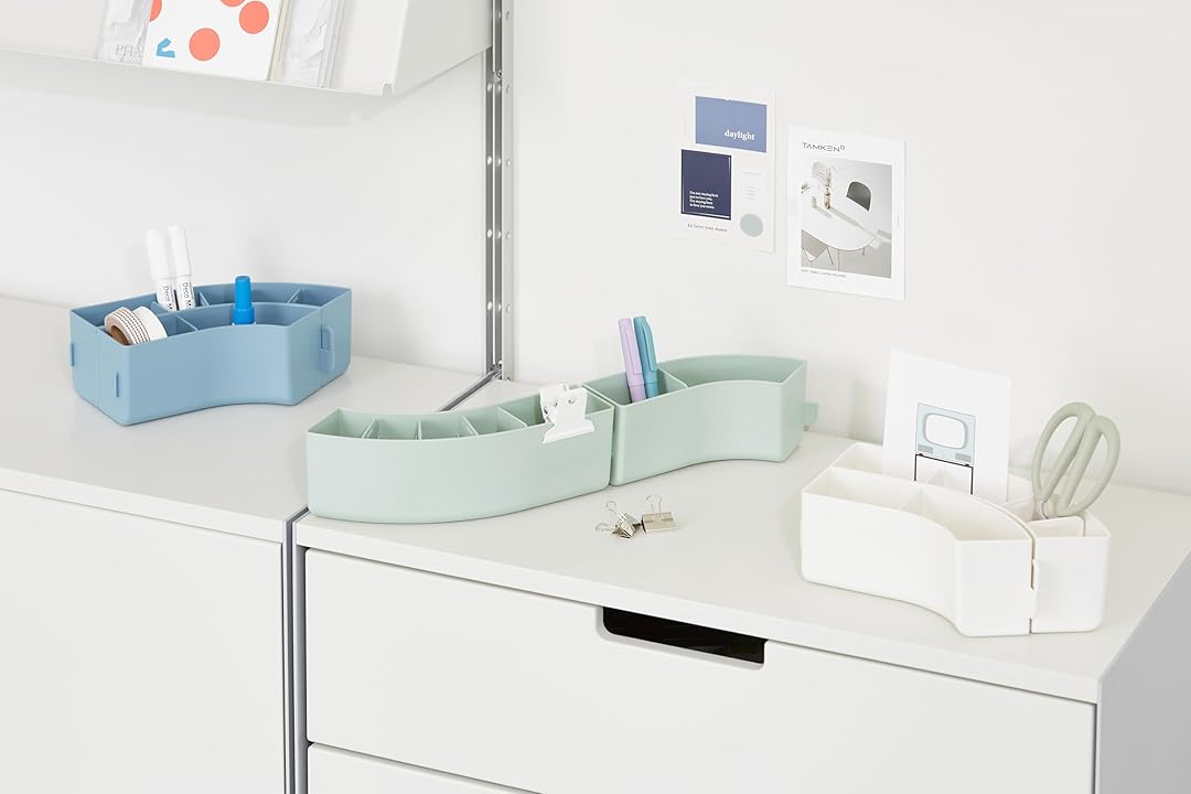 Litem |Pen Stand | Organiser|6 Compartment | Ivory |  Train