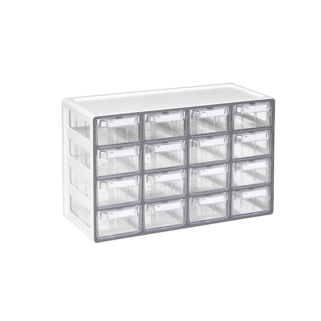 Sysmax | Multi Utility  Storage Box | 16 Drawers | Organizer | Grey | Up System | For Office & Home